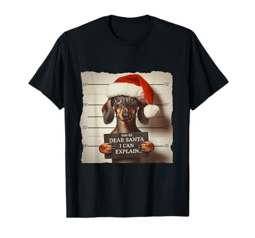 Dackel Dachshund Weihnachten Christmas Santa Weihnachts T-Shirt